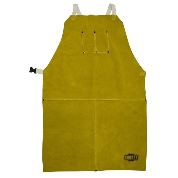 Pip Ironcat Leather Waist Apron, Golden Yellow, 24" W x 18" L, All Leather 7012/18
